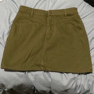 Olive Green Denim Skirt- Forever 21 Los Angeles
